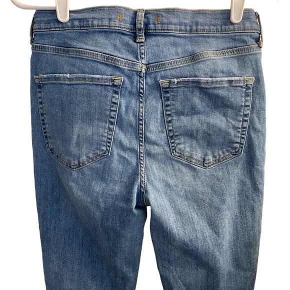 Free People Distressed Knee Straight Leg Jeans Sz 29R - Picture 3 of 9